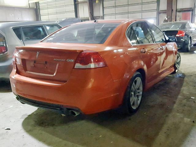 6G2ER57758L147203 - 2008 PONTIAC G8 ORANGE photo 4