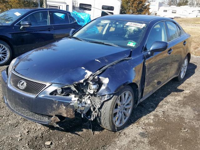 JTHCK262462000476 - 2006 LEXUS IS 250 BLUE photo 2