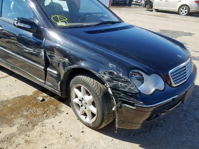 WDBRF61J32E007481 - 2002 MERCEDES-BENZ C 240 BLACK photo 9