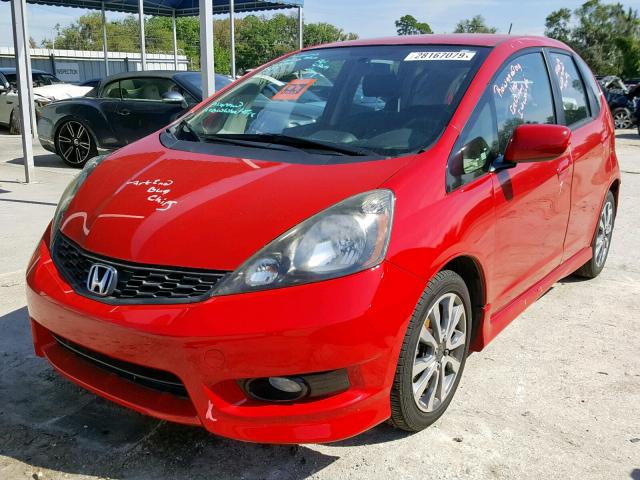 JHMGE8H52CC016779 - 2012 HONDA FIT SPORT RED photo 2