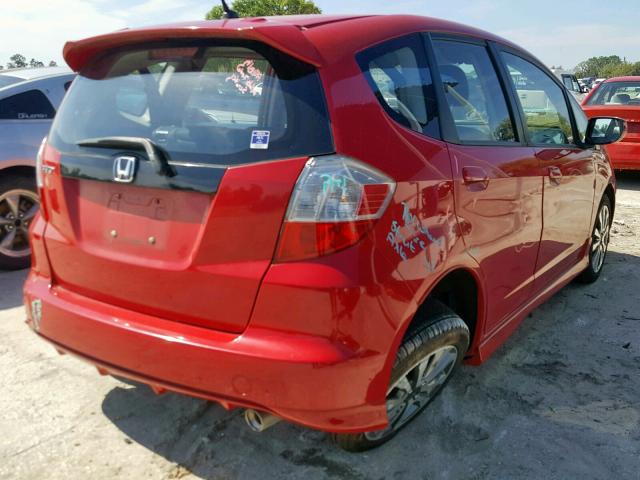 JHMGE8H52CC016779 - 2012 HONDA FIT SPORT RED photo 4