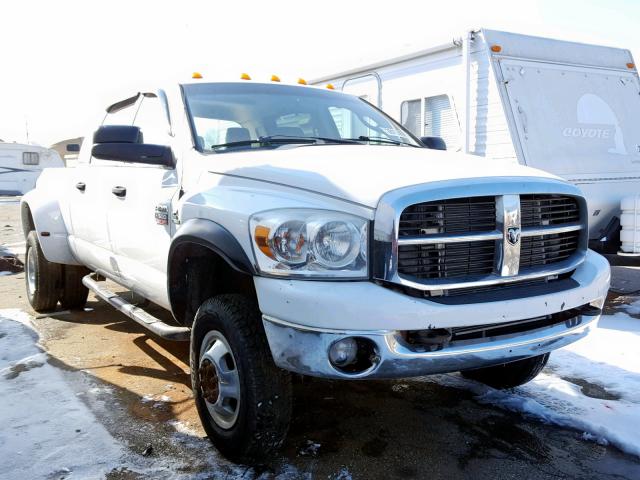 3D7MX49C37G730191 - 2007 DODGE RAM 3500 WHITE photo 1