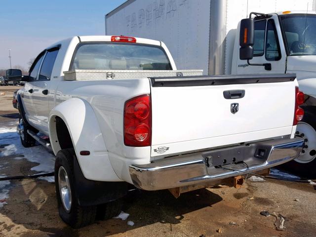 3D7MX49C37G730191 - 2007 DODGE RAM 3500 WHITE photo 3