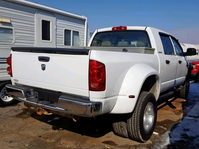 3D7MX49C37G730191 - 2007 DODGE RAM 3500 WHITE photo 4