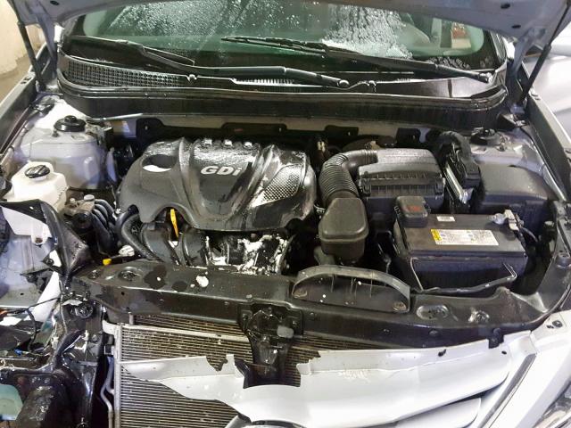 5NPEB4ACXDH647689 - 2013 HYUNDAI SONATA GLS SILVER photo 7