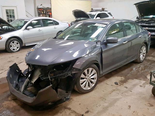 1HGCR2F81FA071000 - 2015 HONDA ACCORD EXL GRAY photo 2