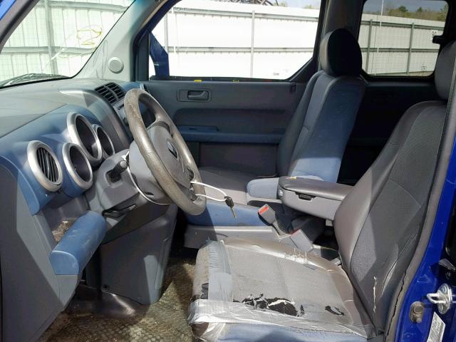 5J6YH28655L000057 - 2005 HONDA ELEMENT EX BLUE photo 5