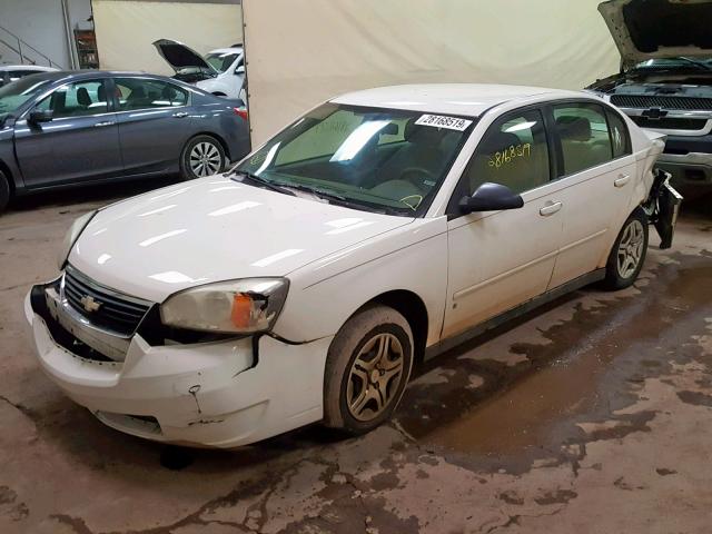 1G1ZS58F37F190108 - 2007 CHEVROLET MALIBU LS WHITE photo 2