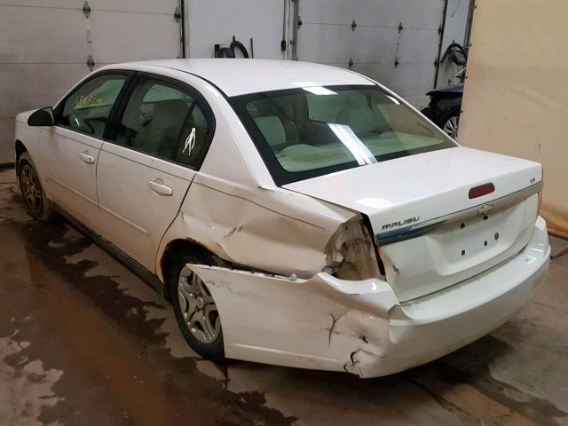 1G1ZS58F37F190108 - 2007 CHEVROLET MALIBU LS WHITE photo 3