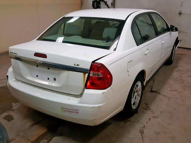 1G1ZS58F37F190108 - 2007 CHEVROLET MALIBU LS WHITE photo 4
