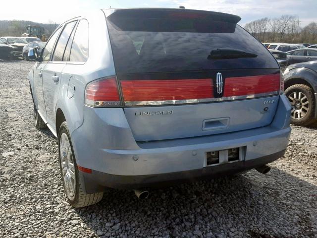 2LMDU68C78BJ03448 - 2008 LINCOLN MKX BLUE photo 3