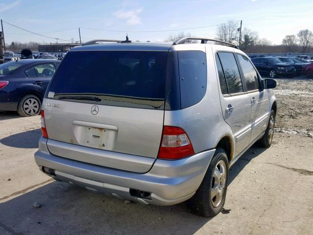 4JGAB54E53A380142 - 2003 MERCEDES-BENZ ML 320 SILVER photo 4