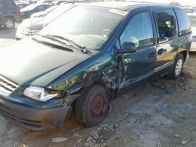 2P4FP2533TR734111 - 1996 PLYMOUTH VOYAGER GREEN photo 9