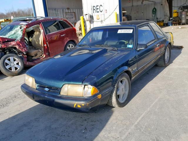 1FACP40E1MF178469 - 1991 FORD MUSTANG LX GREEN photo 2