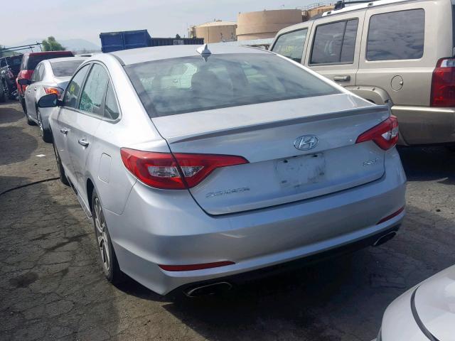 5NPE34AF1FH256585 - 2015 HYUNDAI SONATA SPO SILVER photo 3