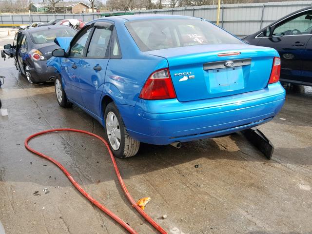 1FAHP34N47W128888 - 2007 FORD FOCUS ZX4 BLUE photo 3