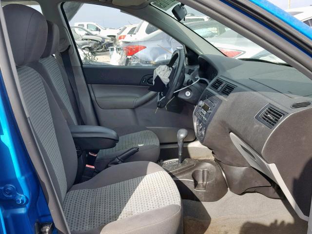 1FAHP34N47W128888 - 2007 FORD FOCUS ZX4 BLUE photo 5