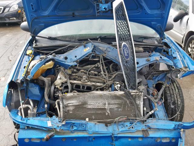 1FAHP34N47W128888 - 2007 FORD FOCUS ZX4 BLUE photo 7