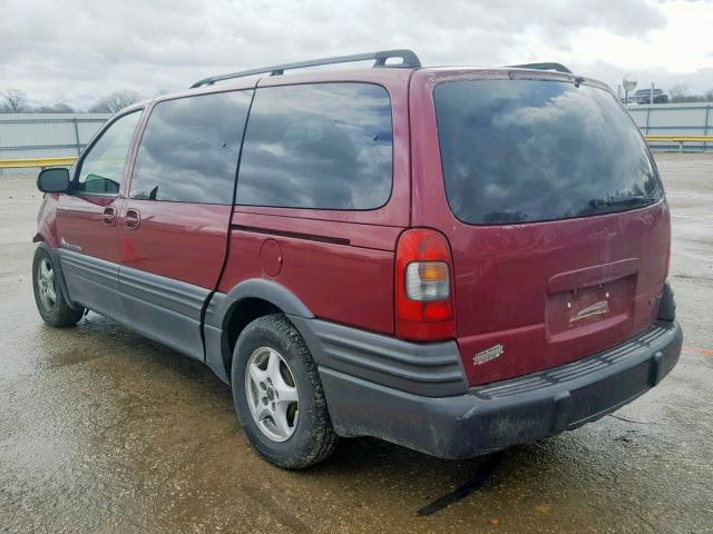 1GMDX03E74D186814 - 2004 PONTIAC MONTANA MAROON photo 3