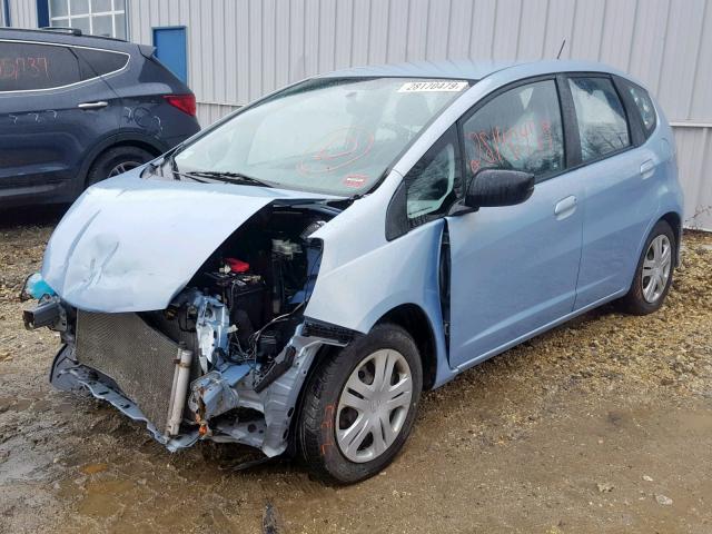 JHMGE88229C005165 - 2009 HONDA FIT BLUE photo 2