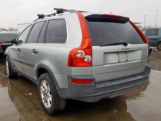 YV1CZ91H941086186 - 2004 VOLVO XC90 T6 SILVER photo 3