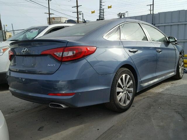 5NPE34AF1GH413372 - 2016 HYUNDAI SONATA SPO BLUE photo 4