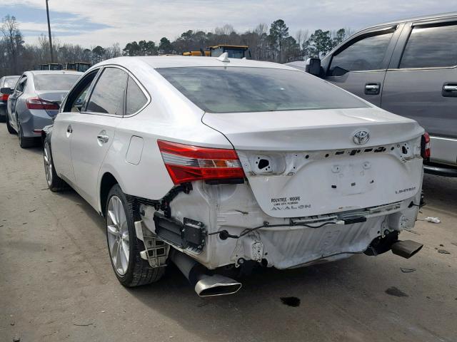 4T1BK1EB0DU005115 - 2013 TOYOTA AVALON BAS WHITE photo 3