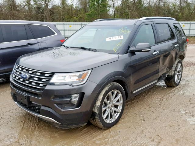 1FM5K7F87GGA87897 - 2016 FORD EXPLORER L BLACK photo 2