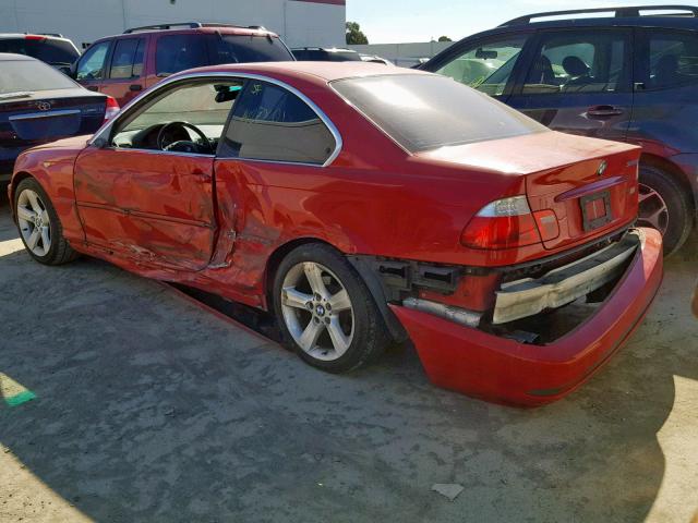 WBABV134X4JT20115 - 2004 BMW 325 CI SUL RED photo 3