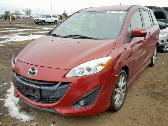 JM1CW2CL3F0188521 - 2015 MAZDA 5 TOURING RED photo 2