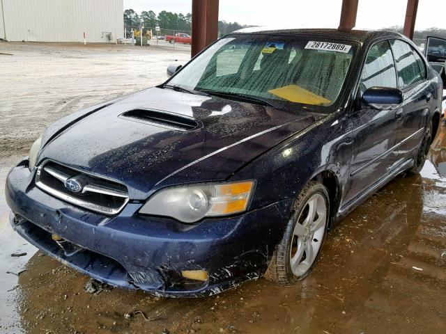 4S3BL686554204126 - 2005 SUBARU LEGACY GT BLUE photo 2