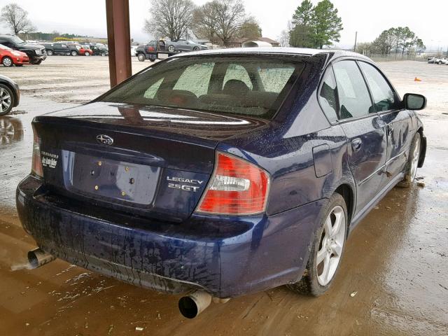 4S3BL686554204126 - 2005 SUBARU LEGACY GT BLUE photo 4