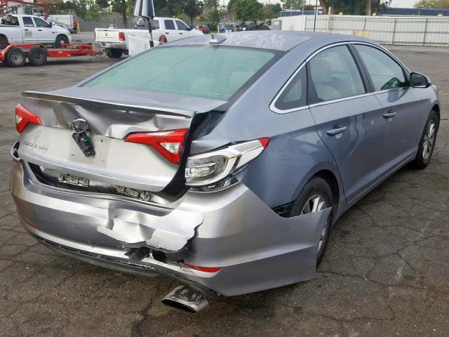 5NPE24AF2GH379235 - 2016 HYUNDAI SONATA SE GRAY photo 4