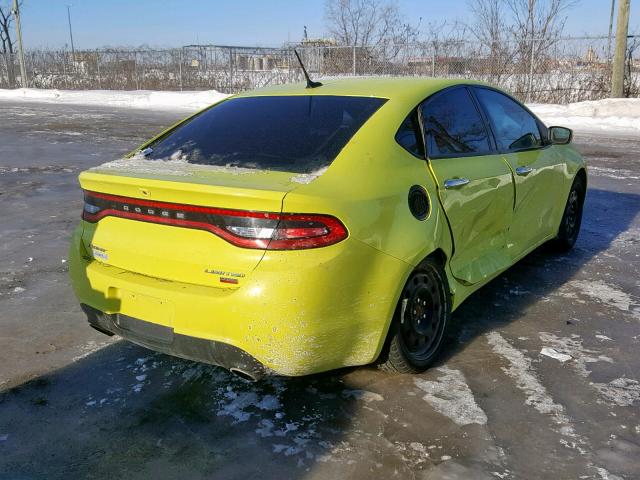 1C3CDFCH1DD181599 - 2013 DODGE DART LIMIT GREEN photo 4