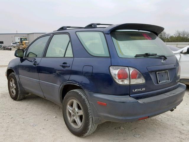 JTJGF10U120127460 - 2002 LEXUS RX 300 BLUE photo 3