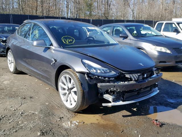 5YJ3E1EB4JF132275 - 2018 TESLA MODEL 3 GRAY photo 1