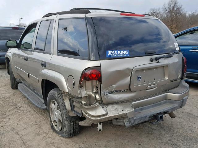 1GNDT13SX32109366 - 2003 CHEVROLET TRAILBLAZE BEIGE photo 3