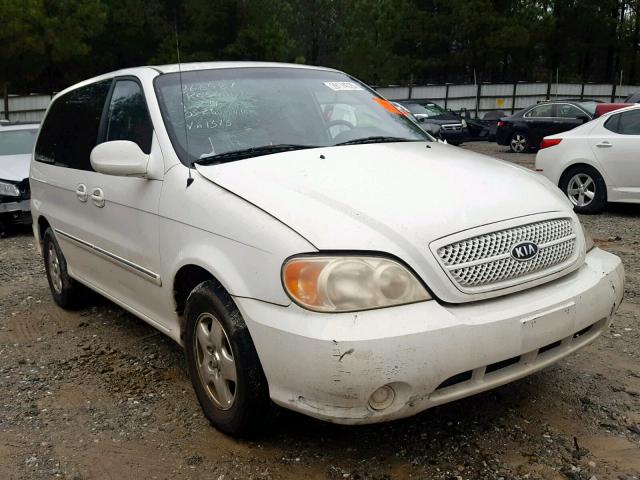 KNDUP132056761373 - 2005 KIA SEDONA EX WHITE photo 1