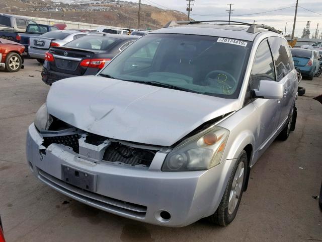 5N1BV28U95N108703 - 2005 NISSAN QUEST S SILVER photo 2