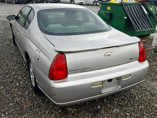 2G1WM15K169250319 - 2006 CHEVROLET MONTE CARL 银色 照片 3