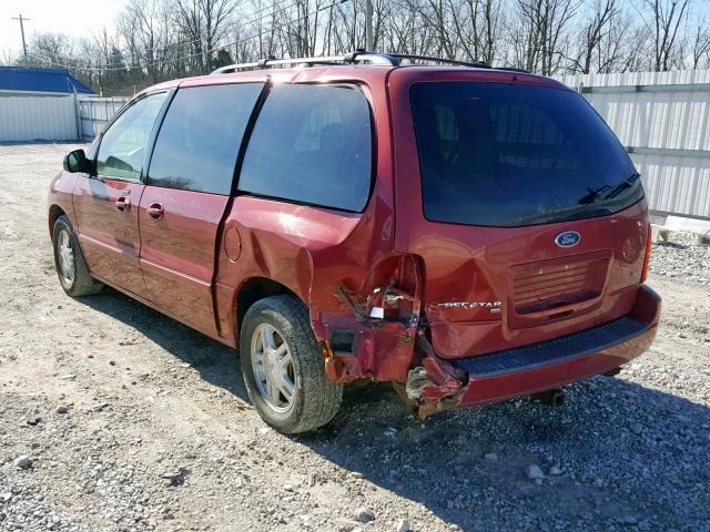 2FMZA522X5BA81266 - 2005 FORD FREESTAR S RED photo 3