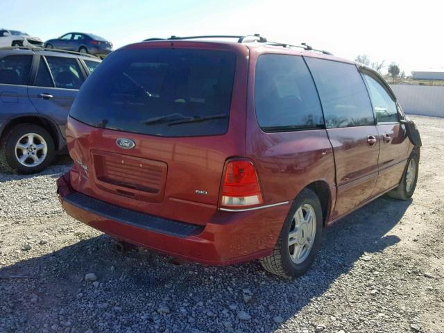 2FMZA522X5BA81266 - 2005 FORD FREESTAR S RED photo 4