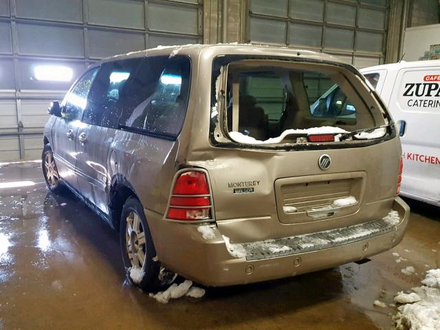 2MRZA20224BJ03973 - 2004 MERCURY MONTEREY TAN photo 3