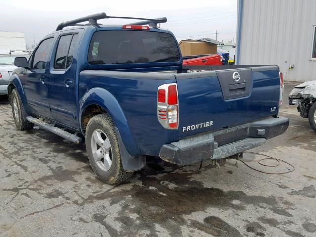 1N6AD07UX5C434673 - 2005 NISSAN FRONTIER C BLUE photo 3