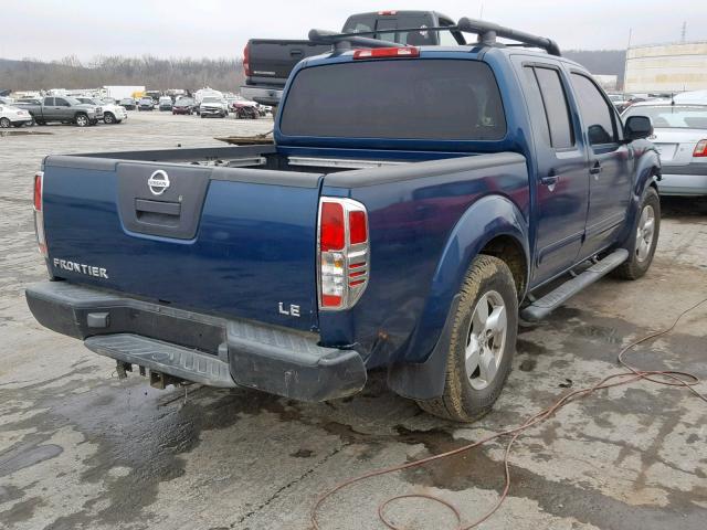 1N6AD07UX5C434673 - 2005 NISSAN FRONTIER C BLUE photo 4