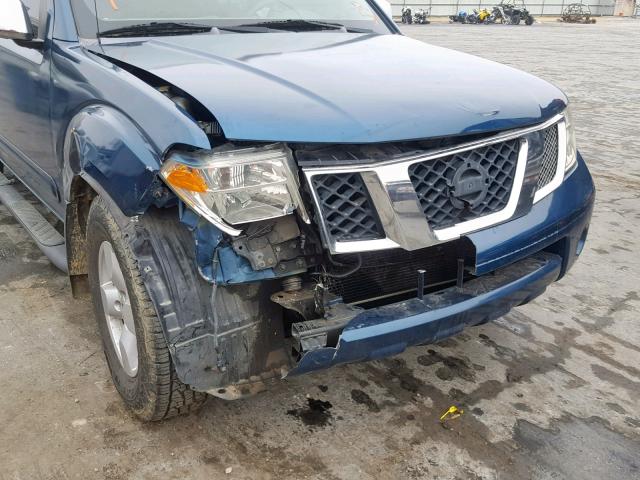 1N6AD07UX5C434673 - 2005 NISSAN FRONTIER C BLUE photo 9