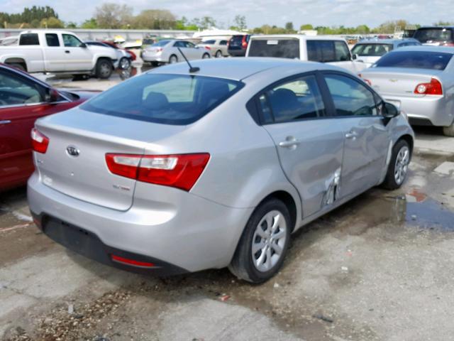 KNADN4A34C6092781 - 2012 KIA RIO EX SILVER photo 4