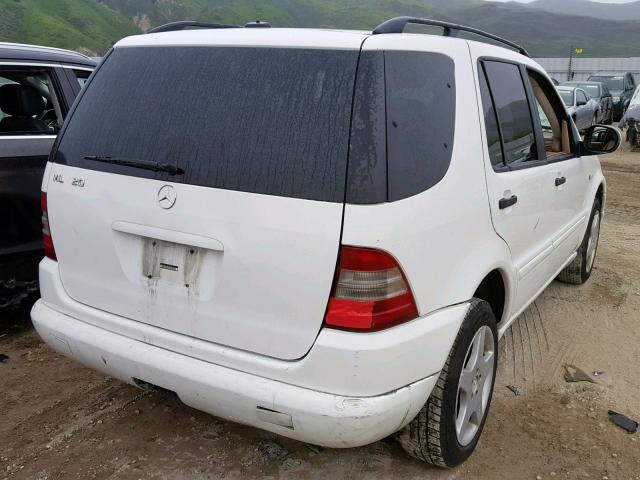 4JGAB54E21A278813 - 2001 MERCEDES-BENZ ML 320 WHITE photo 4