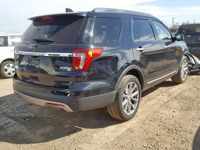 1FM5K7F87GGB43045 - 2016 FORD EXPLORER L BLACK photo 4