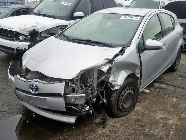 JTDKDTB32E1069246 - 2014 TOYOTA PRIUS C SILVER photo 2